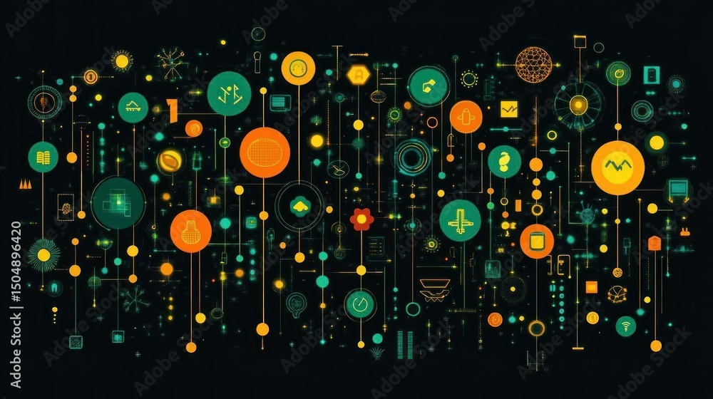 Poster global network innovation technology system data