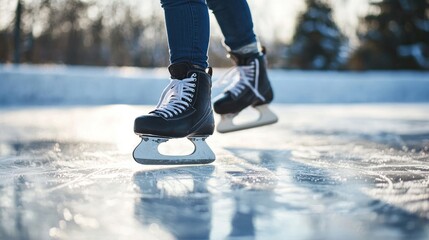 4. Skaters enjoy a day on the frozen ice rink, leaving trails behind them on the smooth surface stock photo --ar 16:9 --quality 2 --style raw --v 6.1 Job ID: e4c8c6cd-3286-4d9f-b339-4d44e792a48a