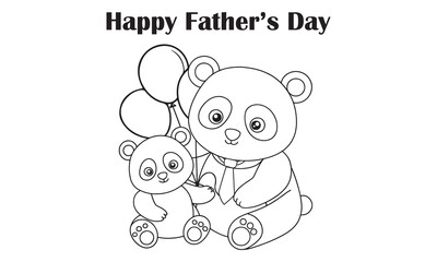 Happy Father's Day Coloring Page For Kids