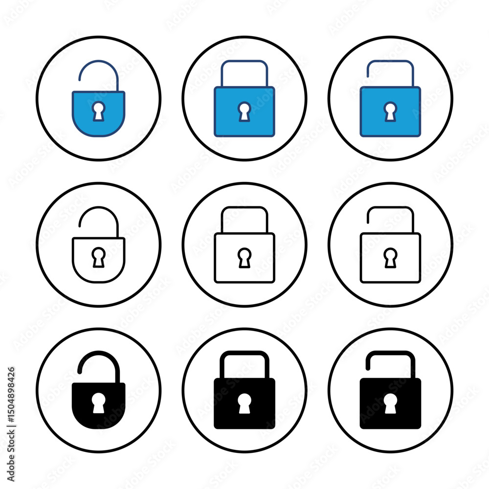 Poster lock icon vector. padlock icon vector. encryption icon. security symbol