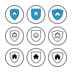 home insurance icon vector. home protection icon