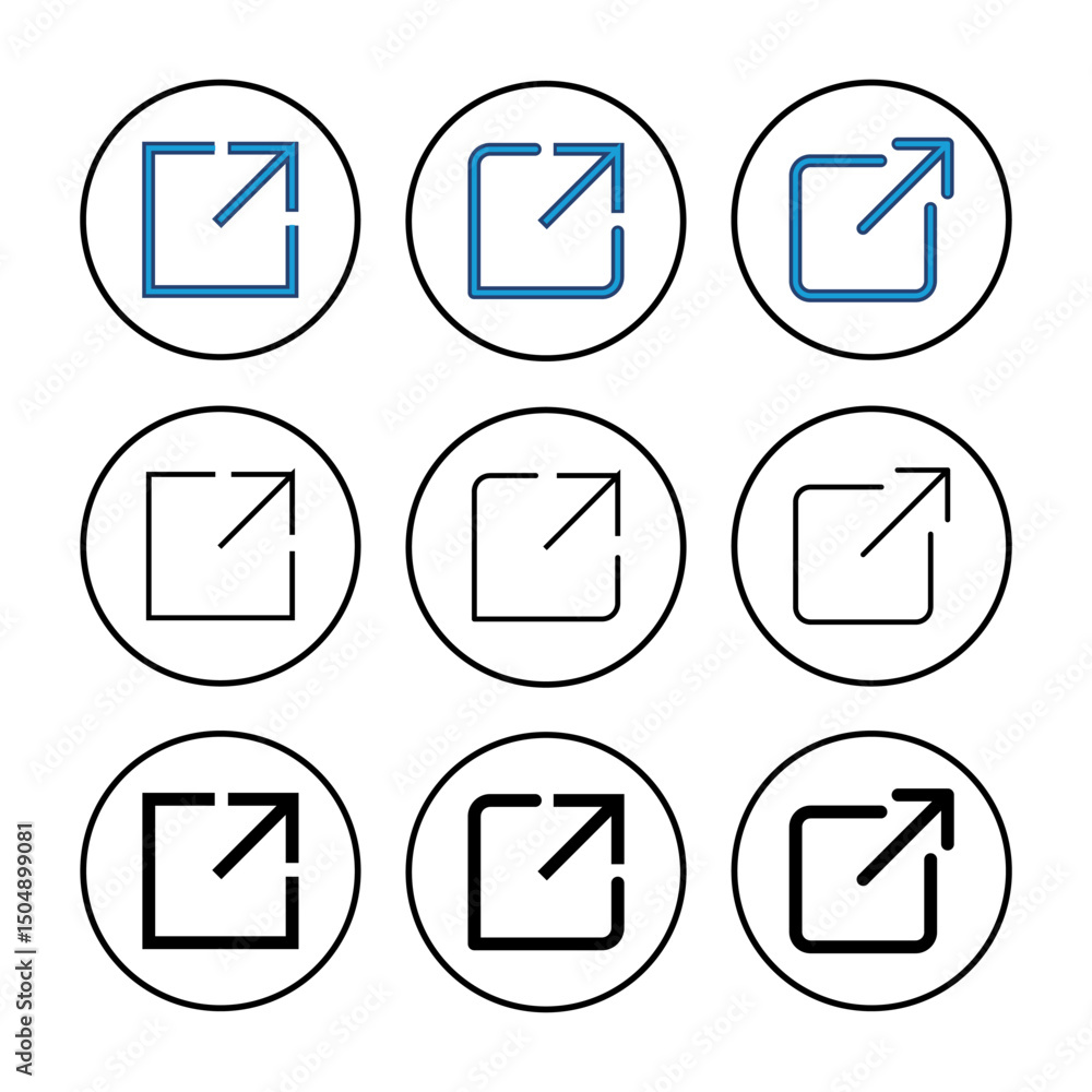 Poster external link icon vector. link icon vector. hyperlink symbol