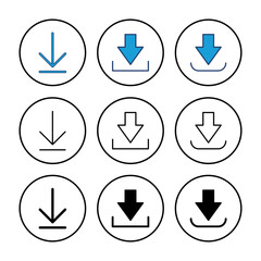 Download icon vector. Download vector icon