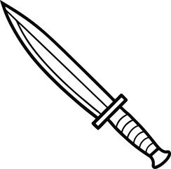 vector illustration of a sword