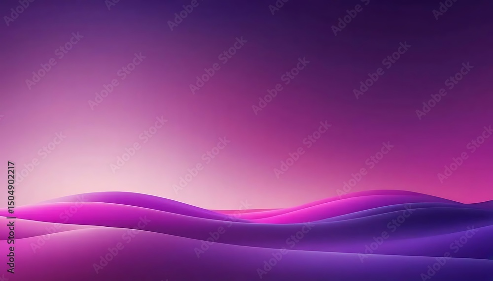 Poster abstract curves cascade in a gradient of dark to light blues creating a calming, soothing vibe.