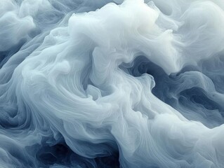 Abstract Blue Swirling Smoke Cloud Background Texture