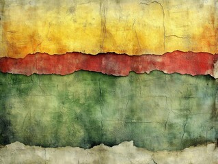 Abstract grunge texture background yellow red green wall
