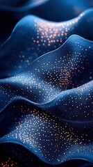 Abstract Blue Waves Sparkling Glitter Luxury Texture Background