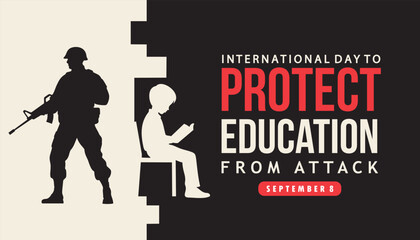 Obraz premium international day to protect education from attack vector concept design