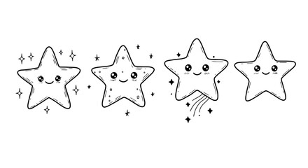 Kawaii Star Doodle Collection: Hand-Drawn Cute Stars
