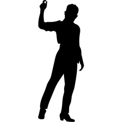 Male Theatrical Performance Silhouette