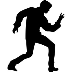 Male Theatrical Performance Silhouette