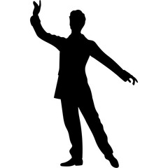 Male Theatrical Performance Silhouette