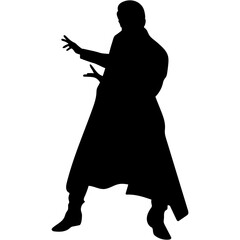 Male Theatrical Performance Silhouette