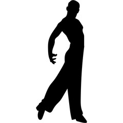 Male Theatrical Performance Silhouette