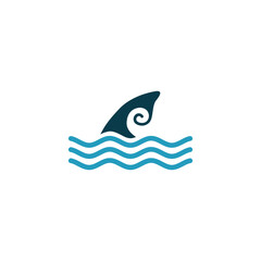 Shark Fin Wave Logo