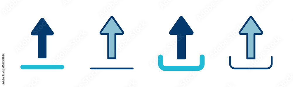 Poster upload icon vector isolated on white background. upload sign icon. upload button. load symbol.