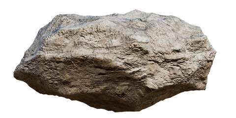 3D illustration of a render of isolated rocks or cut out from the background