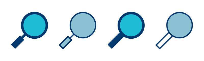 Search icon vector isolated on white background. Glass vector icon. search magnifying glass icon. Find