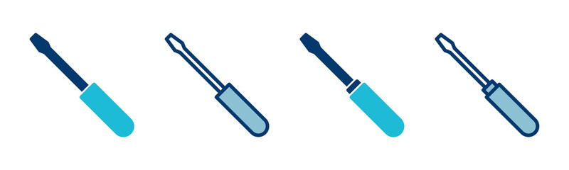 Screwdriver icon vector isolated on white background. Screwdriver vector icon