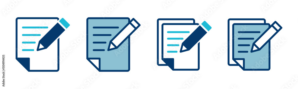 Poster note icon vector isolated on white background. taking note icon vector. edit line icon. document wri