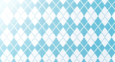 Knitted Argly Texture, Blue and White Pattern