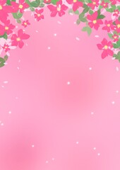 Spring flower frame illustration painting background