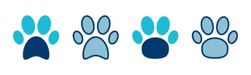 Paw icon vector isolated on white background. Paw Print icon