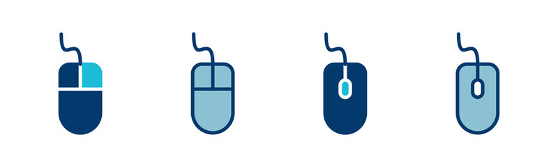 Fototapeta premium Computer Mouse Icon vector isolated on white background. Computer mouse vector icon