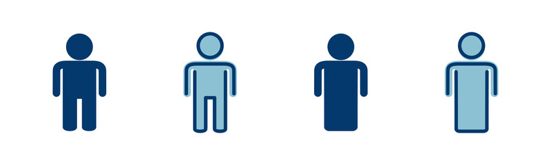 Man icon vector isolated on white background. male icon vector. human symbol