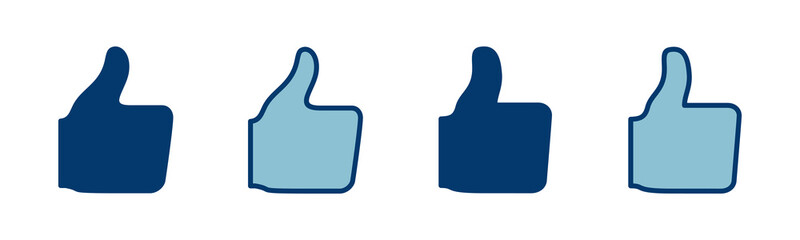 like icon vector isolated on white background. Thumbs up icon. social media icon