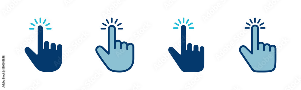 Poster hand click icon vector isolated on white background. pointer icon vector. hand cursor icon vector