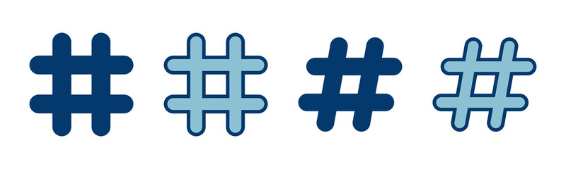 Hashtag icon vector isolated on white background. hashtag vector icon