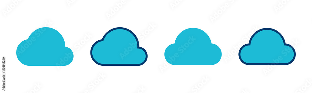 Poster cloud icon vector isolated on white background. cloud computing icon