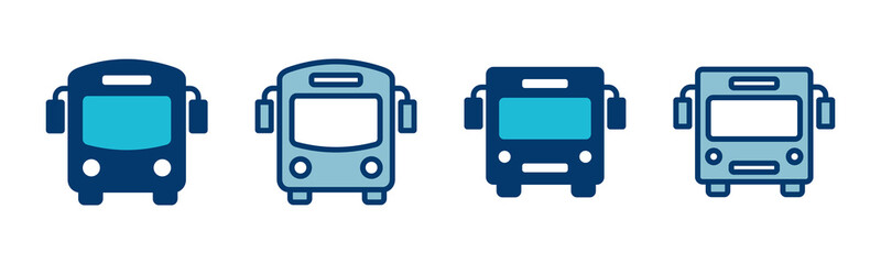 Bus Icon vector isolated on white background. Black bus vector icon