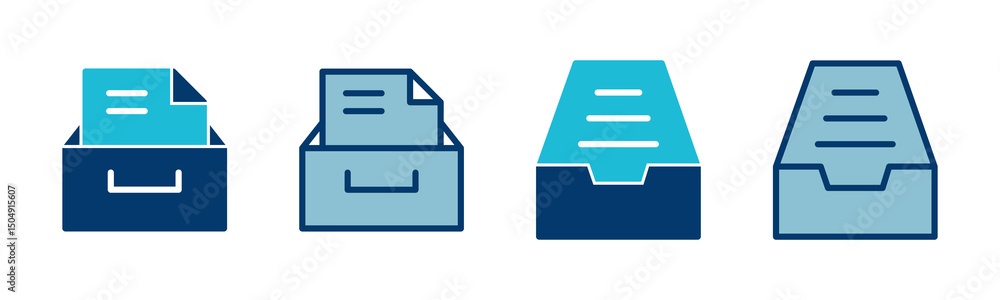 Poster archive folders icon vector isolated on white background. binders vector icon. archive storage icon.