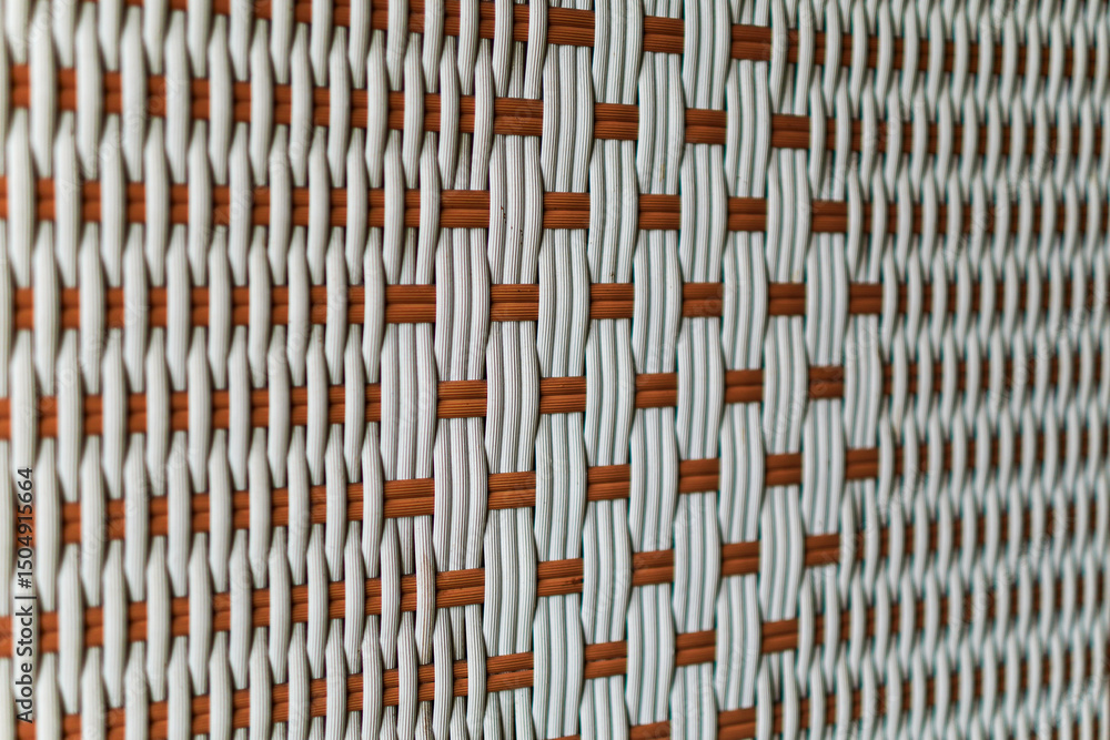 Poster a textured pattern of woven white and brown strands creates an intricate, eye-catching design, ideal