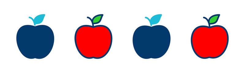 Apple icon vector isolated on white background. Apple vector icon.