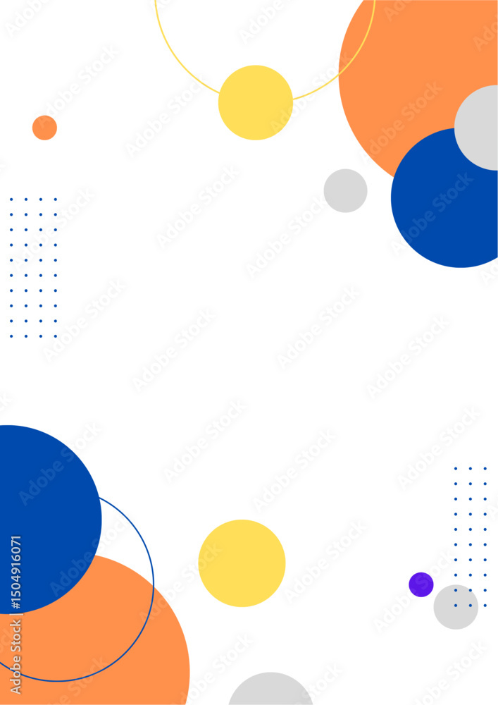 Poster abstract colorful circle bubble vector illustration background design with round paper shapes