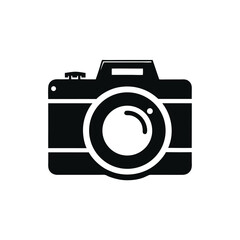 Camera icon. Photo camera symbol isolated on transparent background, icon for app or web site