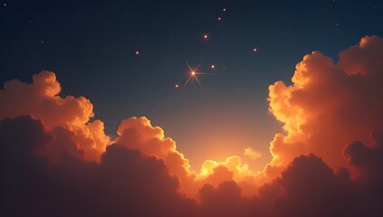 Shimmering shooting stars streak through the evening 4