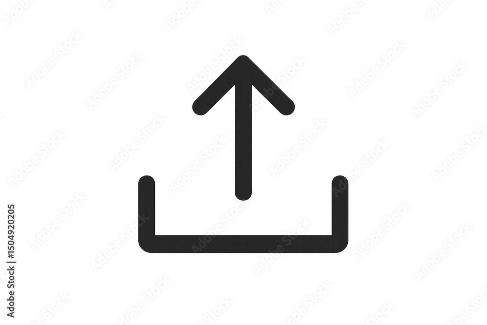 Poster upload icon symbolizing continuous data transfer, showcasing file sharing and digital connectivity