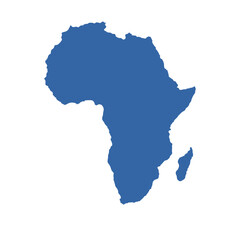 vector map of africa continent isolated on transparent background