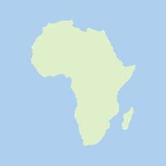 vector map of africa continent isolated on transparent background