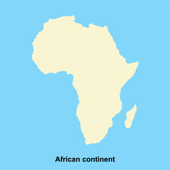 vector map of africa continent isolated on transparent background