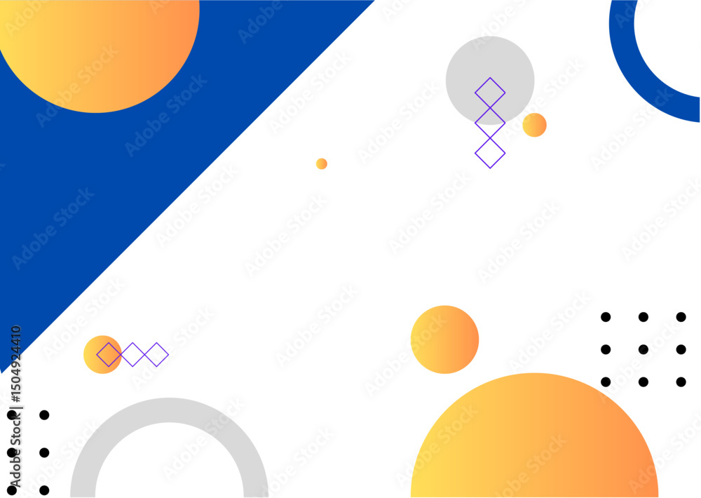 Poster abstract background with colorful circles vector design for web banners and business communication