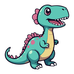 Cartoon Dinosaur Clip Art – Fun Prehistoric Character for Kids
