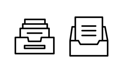 Archive folders icon logo design. Document vector icon. Archive storage icon.