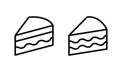 Cake icon logo design. Cake sign and symbol. Birthday cake icon