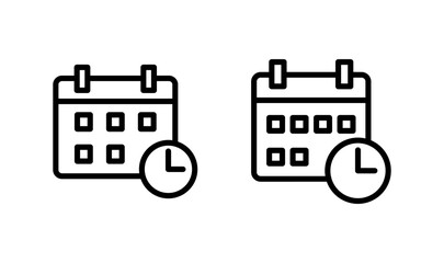 Calendar icon logo design. Calender sign and symbol. Schedule icon symbol